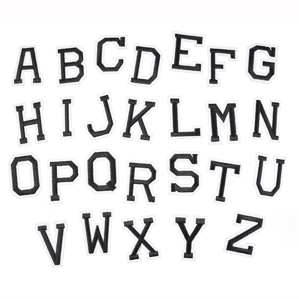 A-Z Embroidered letter patches Set Alphabet 26 PCS Sticker Custom Your Name Iron On applique Patches For clothing Jacket decoration, Black
A-Z Embroidered letter patches Set Alphabet 26 PCS Sticker Custom Your Name Iron On applique Patches For clothing Jacket decoration, Black