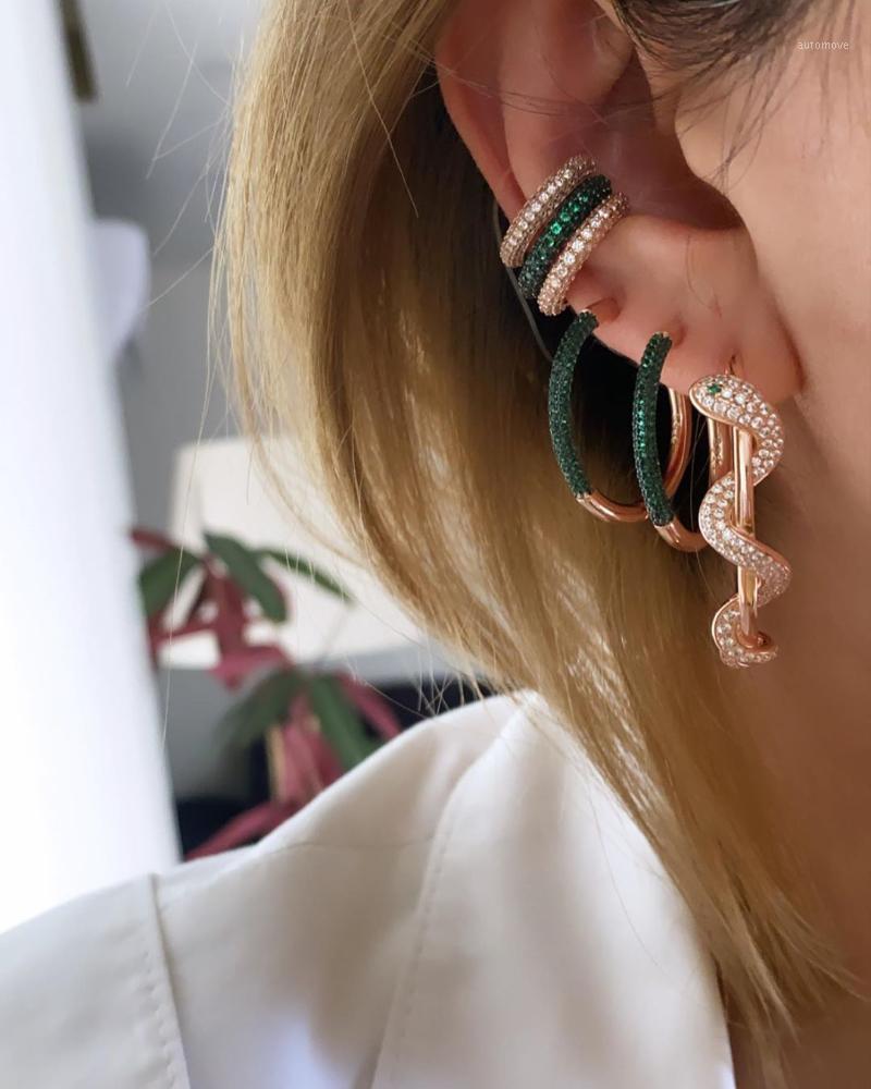 gold color micro pave white green cz snake shaped hoop earring trendy animal design women jewelry1
gold color micro pave white green cz snake shaped hoop earring trendy animal design women jewelry1