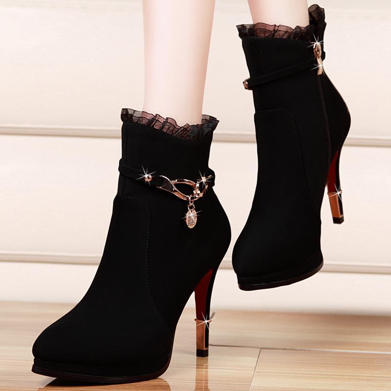 Comfortable Mid Calf Boots For Women Thin High Heel Platform Round Toe Warm Cow Suede Black Winter Shoes Woman YG-A00211
Comfortable Mid Calf Boots For Women Thin High Heel Platform Round Toe Warm Cow Suede Black Winter Shoes Woman YG-A00211