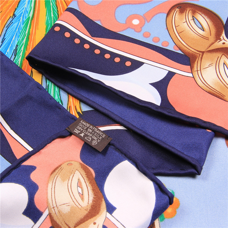100% Silk Scarf 90*90 Square Shawl Double-Sided Hand Rolled Edge Wrap For Women Lady scarves