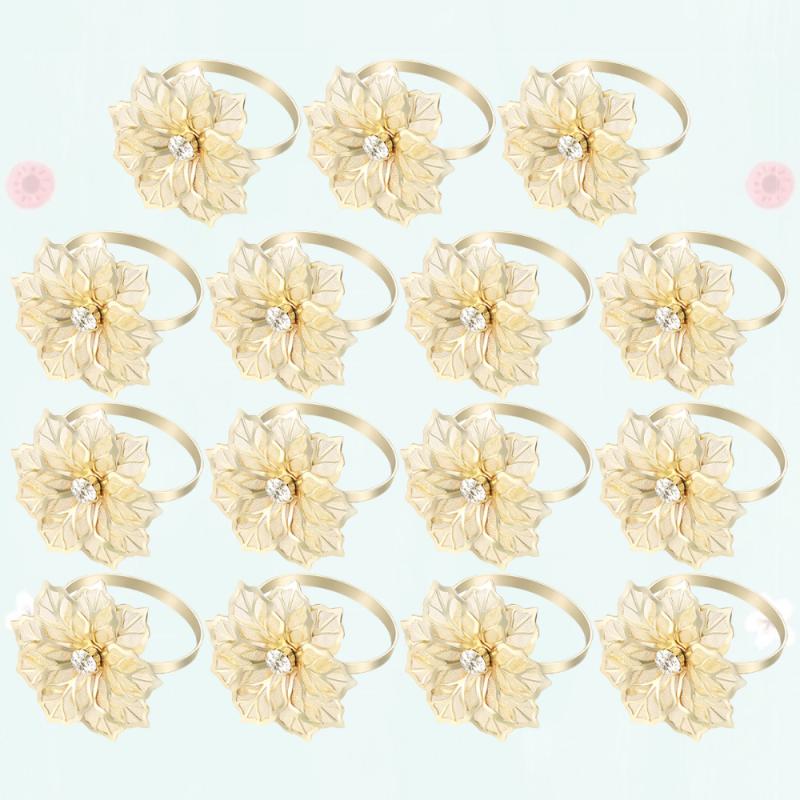 15pcs Exquisite Napkin Rings Hotel Flower Design Napkin Holders Restaurant Dedicated Serviette Buckles for Wedding Banquet Party
15pcs Exquisite Napkin Rings Hotel Flower Design Napkin Holders Restaurant Dedicated Serviette Buckles for Wedding Banquet Party