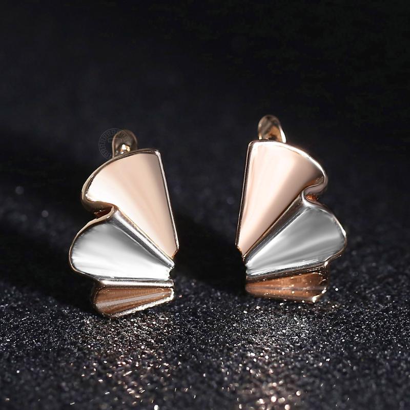 Womens Dangle Earrings 585 Rose Gold Geometric Fan-shaped Drop Earrings Fashion Gifts Party Wedding Jewelry LGE314A
Womens Dangle Earrings 585 Rose Gold Geometric Fan-shaped Drop Earrings Fashion Gifts Party Wedding Jewelry LGE314A