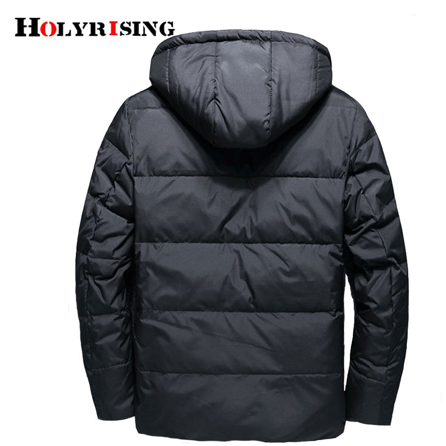 Holyrising jaqueta masculina men down jacket Men hooded down coat casaco masculino inverno Men Winter thin Duck Down18381 201128