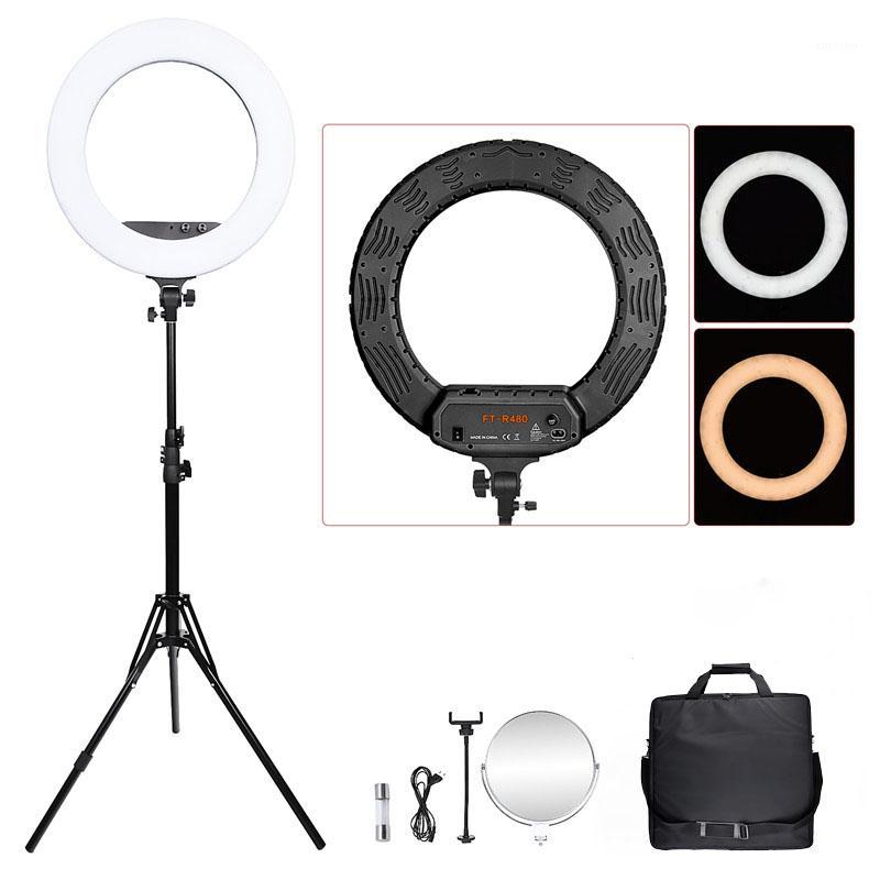 18 Inch FT-R480 Ring Lamp Bi-color Photographic Lighting 3200-5800K 48W Led Ring Light Tripod Mirror for Phone Camera1
18 Inch FT-R480 Ring Lamp Bi-color Photographic Lighting 3200-5800K 48W Led Ring Light Tripod Mirror for Phone Camera1
