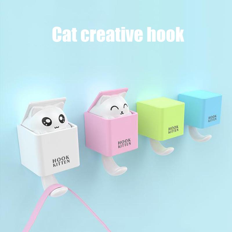 Creative Cute Cat Key Holder Wall Hook Handbag Coat Rack Plastic Housekeeper for Keys Hanger Home Decorative Wall Hooks Kitten
Creative Cute Cat Key Holder Wall Hook Handbag Coat Rack Plastic Housekeeper for Keys Hanger Home Decorative Wall Hooks Kitten