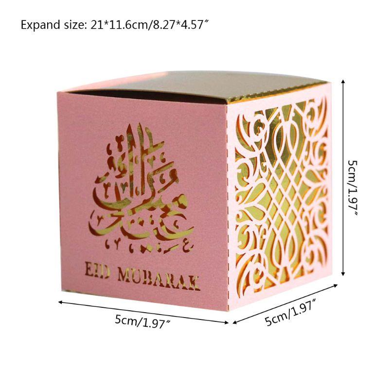 50pcs Paper Hollow Eid Mubarak Candy Storage Box Ramadan Decoration Gift Box QX2E
50pcs Paper Hollow Eid Mubarak Candy Storage Box Ramadan Decoration Gift Box QX2E