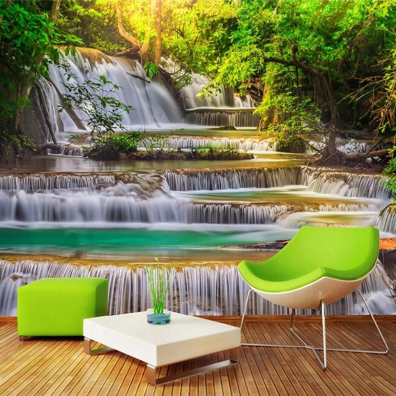 Custom 3D Wallpaper Waterfall Flowing Water Forest Landscape Living Room Bedroom Restaurant Photo Background Papier Peint Mural, Silk cloth
Custom 3D Wallpaper Waterfall Flowing Water Forest Landscape Living Room Bedroom Restaurant Photo Background Papier Peint Mural, Silk cloth
