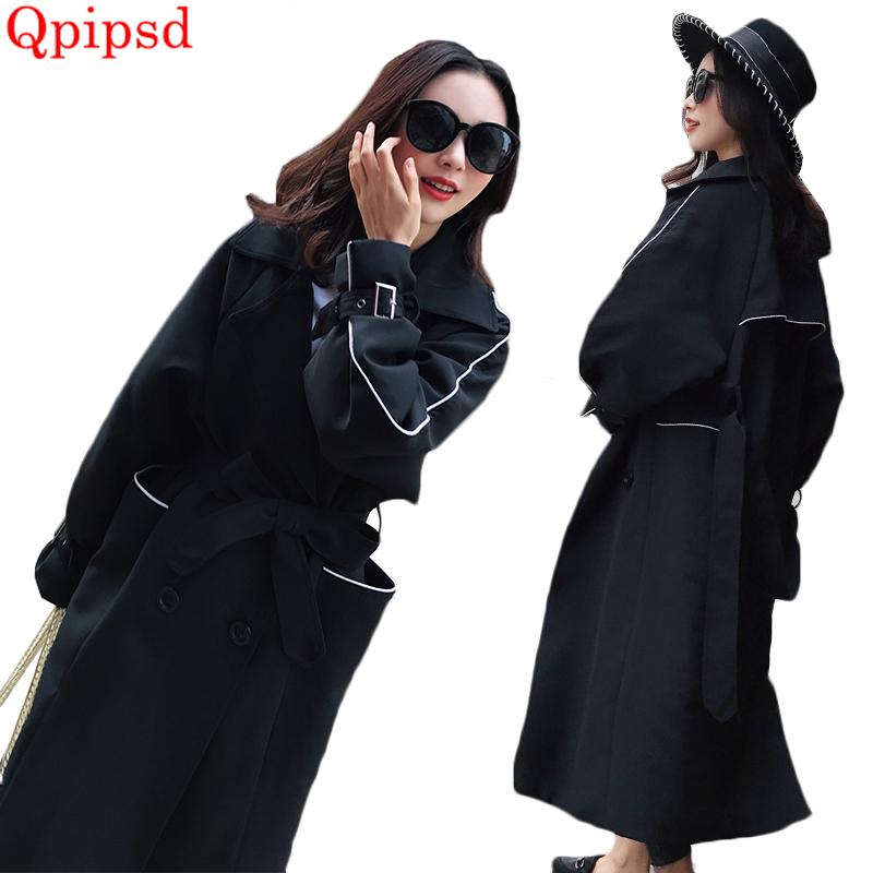 Long Trench Coat Women 2020 Korean Spring Autumn New Loose Overcoat Temperament Womens Casual Belt Windbreakers Women Basic Coat, Black
Long Trench Coat Women 2020 Korean Spring Autumn New Loose Overcoat Temperament Womens Casual Belt Windbreakers Women Basic Coat, Black