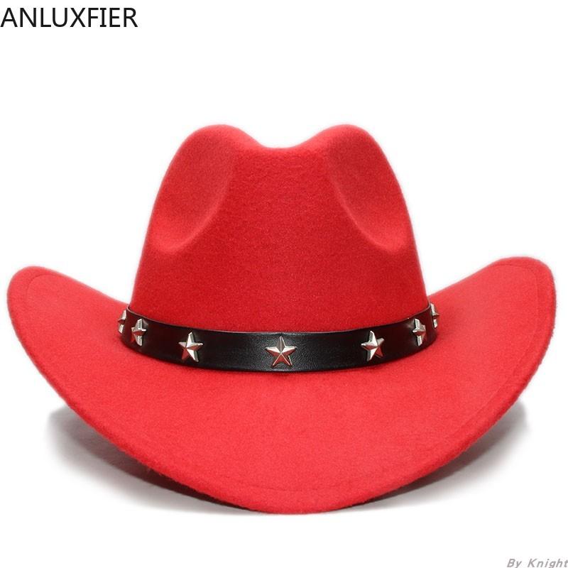 A172 Adult Wool Fedoras Hat Star Leather Belt Band Cowboy Hats Parents and Kids Wear Wool Cowboy Hat Large Brim Fedoras Caps, Brown
A172 Adult Wool Fedoras Hat Star Leather Belt Band Cowboy Hats Parents and Kids Wear Wool Cowboy Hat Large Brim Fedoras Caps, Brown
