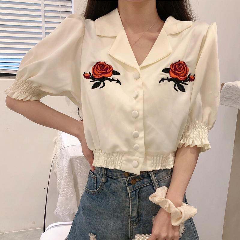 2021 New Elegant Sweater, Vintage Pink, Embroidered Fashion, Shirts, Women' Tops, Summer Streetwear Blouses. 1KIX, White
2021 New Elegant Sweater, Vintage Pink, Embroidered Fashion, Shirts, Women' Tops, Summer Streetwear Blouses. 1KIX, White