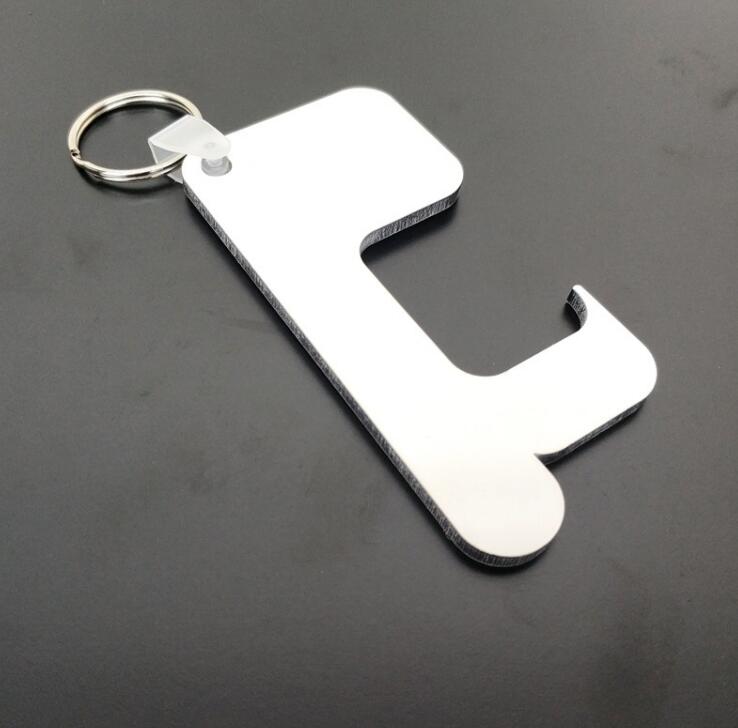 Sublimation Keychain Non-Touch Door Handle Keychain Wooden MDF DIY Blank Key Rings Safety Touchless Door Opener Party favor GGA3813-4
Sublimation Keychain Non-Touch Door Handle Keychain Wooden MDF DIY Blank Key Rings Safety Touchless Door Opener Party favor GGA3813-4