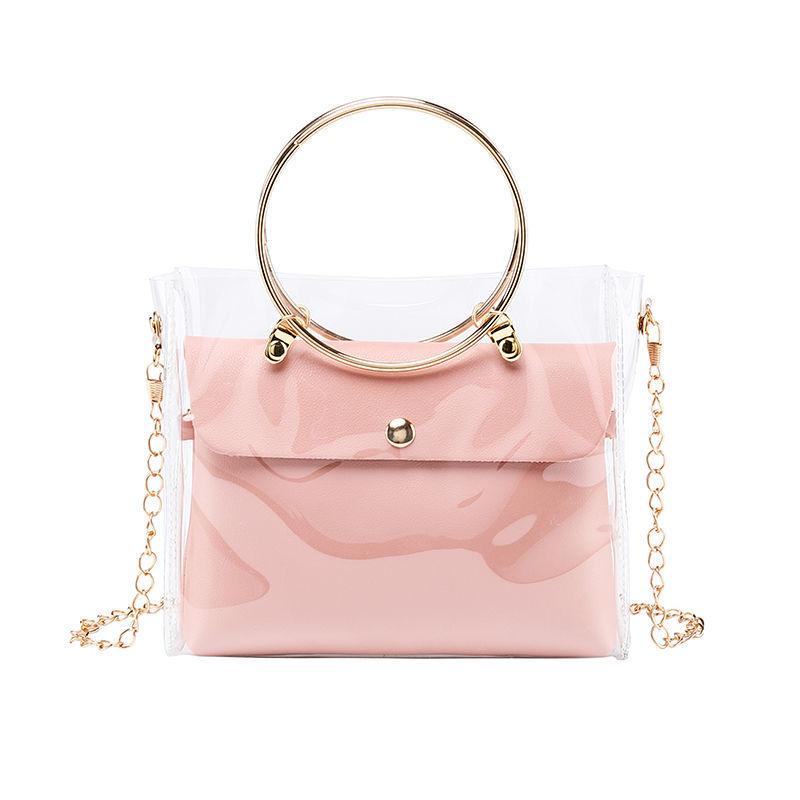Bag women 2021 new summer transparent jelly bag Korean the chain messenger versatile composite portable shoulder, Beige
Bag women 2021 new summer transparent jelly bag Korean the chain messenger versatile composite portable shoulder, Beige