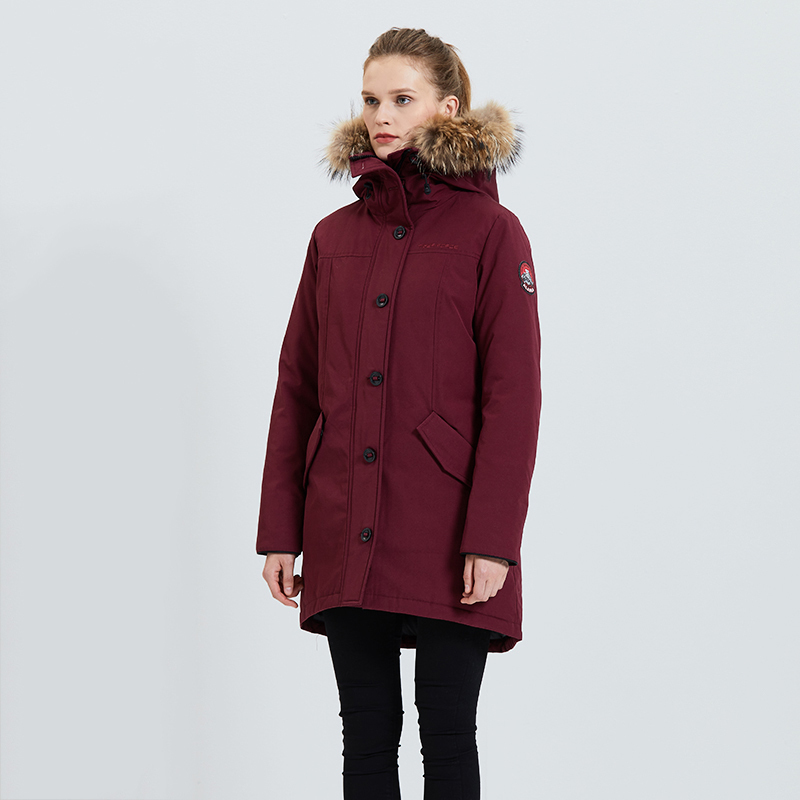 Tiger Force Thick Alaska Parka Women Winter Jacket with Real Fur Hood Waterproof Windproof Outdoors Padded Coat Snowjacket 201019