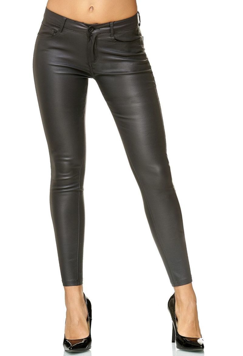 ZOGAA Women Leather Pants Capris Female Winter High Waisted Pant Full Length Trousers Ladies PU Skinny Stretch Pencil Pantaloons 201228