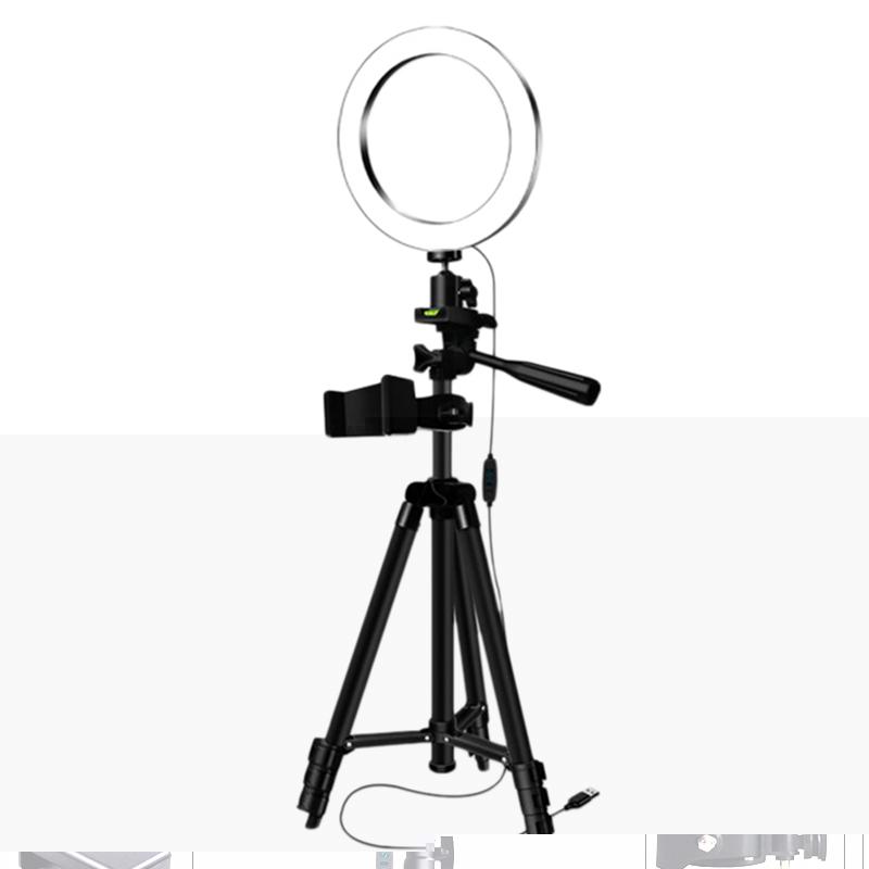 

Tripods Selfie Stick with Ring Fill Light Dimmable Ring Led Lamp Studio Camera Light Photo Phone Video Lamp