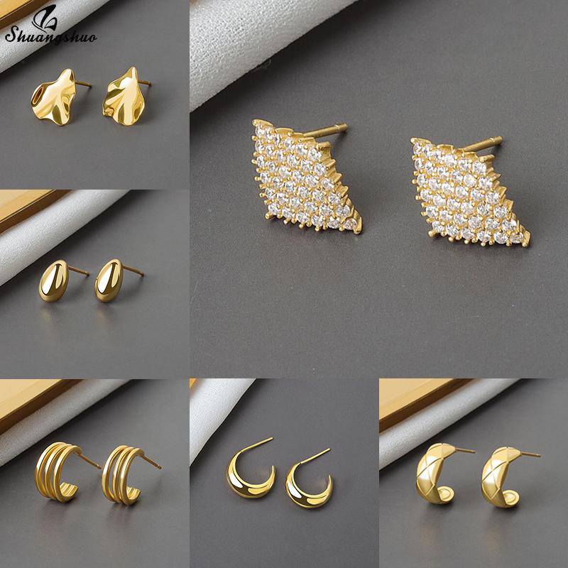 Shuangshuo Elegant Rhinestone Small Triangle Stud Earrings for Women Fashion Geometric Piercing Earring Jewelry Accessories
Shuangshuo Elegant Rhinestone Small Triangle Stud Earrings for Women Fashion Geometric Piercing Earring Jewelry Accessories