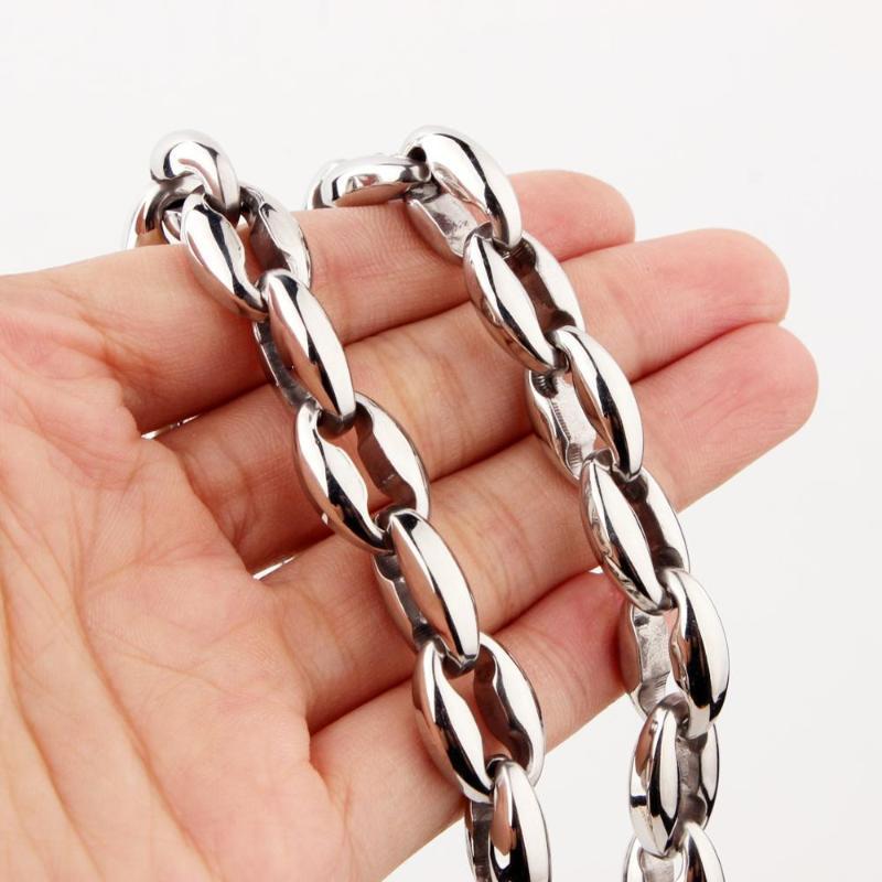 Fashion 6.5/7.5/12mm Wide Silver Color Coffee Beans Link Chain Necklace Or Bracelet Men's Stainless Steel 7-40" Option Jewelry1
Fashion 6.5/7.5/12mm Wide Silver Color Coffee Beans Link Chain Necklace Or Bracelet Men's Stainless Steel 7-40" Option Jewelry1