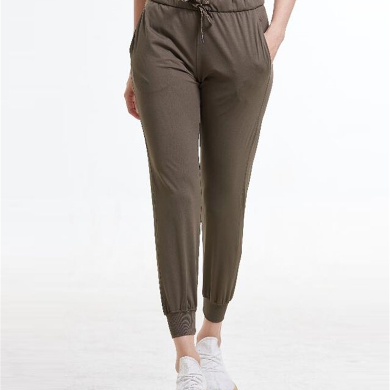 Women Stretch fabrics Loose Fit Sport Active skinny Leggings with two side pockets Ankle-Length Pants 201109