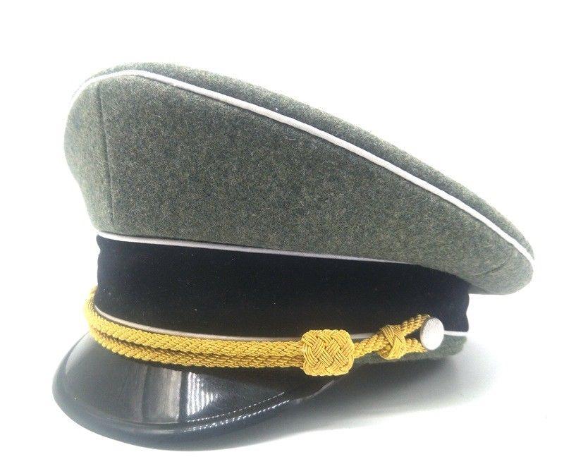Reproduction WWII GERMAN ARMY ELITE OFFICER VISOR CAP WOOL FIELD HAT GOLD CORD Store 5605101, As pic
Reproduction WWII GERMAN ARMY ELITE OFFICER VISOR CAP WOOL FIELD HAT GOLD CORD Store 5605101, As pic