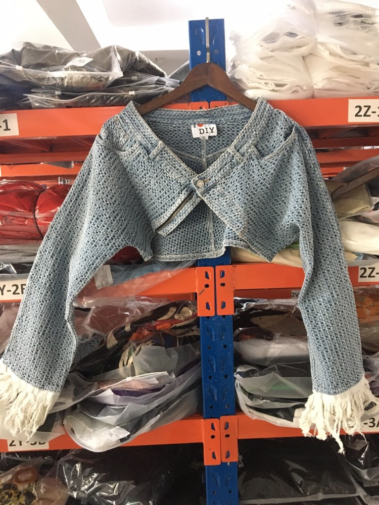 DEAT Autumn New Arrivals Long Tassel Sleeve Single Button Denim Short Jackethigh Waist Full Jeans Two Piece Set Women MK359 201119