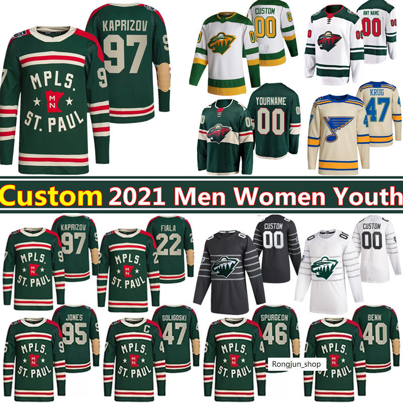 Minnesota Wild Jersey Custom 97 Kirill kaprizov 22 Kevin Fiala 24 Matt Dumba St Louise Blues 11 Zach Parise 23 Marco Rossi 20 Ryan Suter, Women's color 3
Minnesota Wild Jersey Custom 97 Kirill kaprizov 22 Kevin Fiala 24 Matt Dumba St Louise Blues 11 Zach Parise 23 Marco Rossi 20 Ryan Suter, Women's color 3