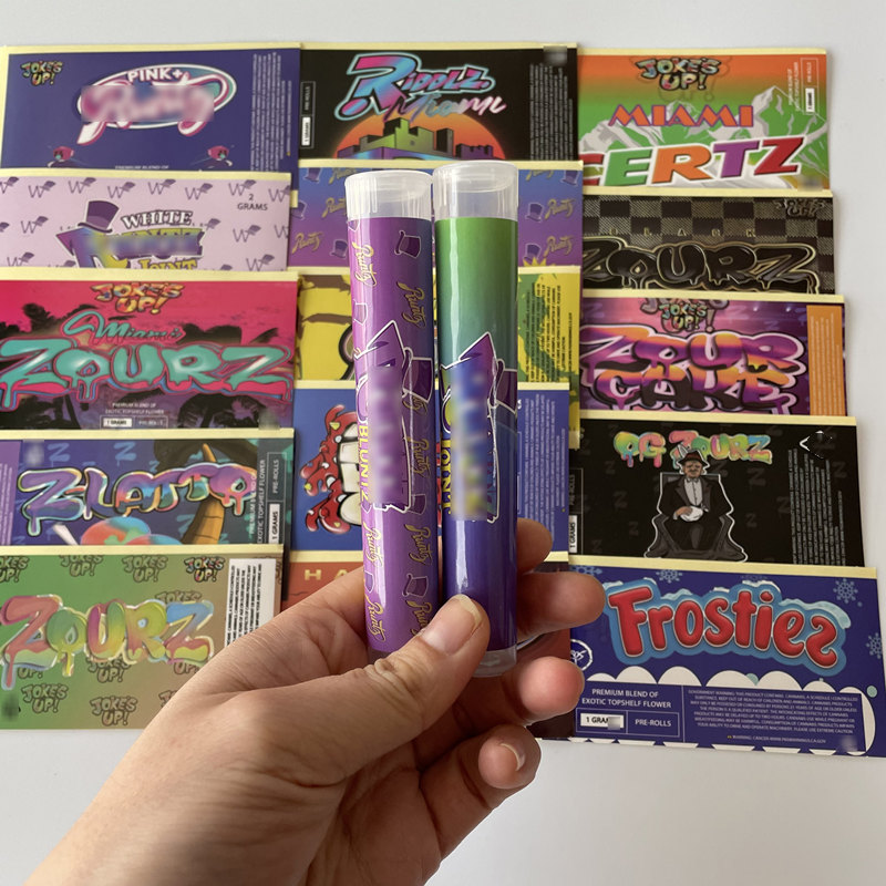 Pre roll packaging Empty Children Proof Clear Plastic tube with 16 Types labels White Runtz Frotiez Zour Zlatto OTAI Miami ZOURZ 18*116mm
Pre roll packaging Empty Children Proof Clear Plastic tube with 16 Types labels White Runtz Frotiez Zour Zlatto OTAI Miami ZOURZ 18*116mm