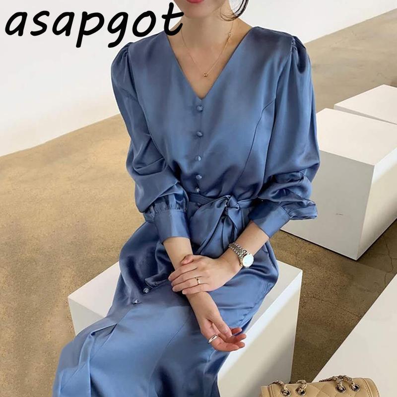 Casual Dresses Korean Chic Temperament Elegant Haze Blue Slim V-neck Lace Up Waist Mermaid Dress Ruffles Single Breasted Fashion Vestido Fem, Black;gray
Casual Dresses Korean Chic Temperament Elegant Haze Blue Slim V-neck Lace Up Waist Mermaid Dress Ruffles Single Breasted Fashion Vestido Fem, Black;gray