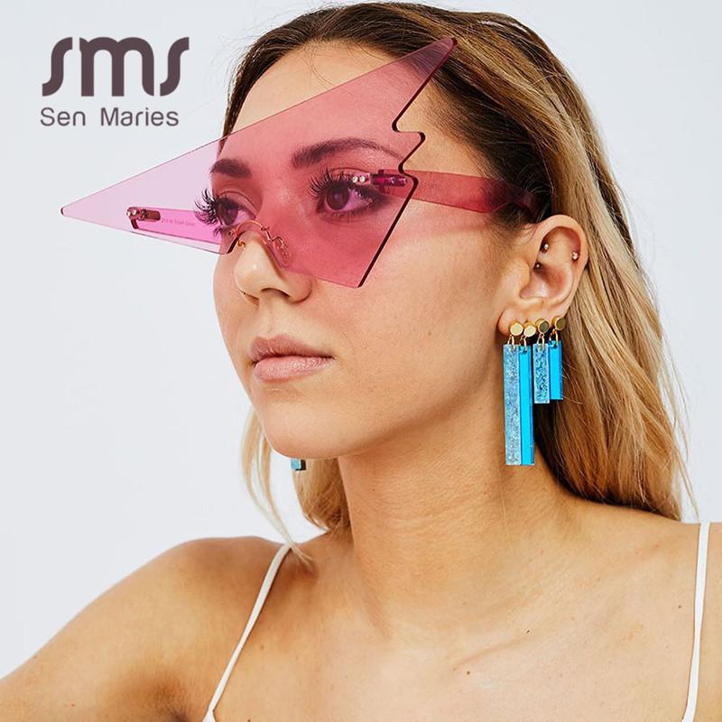 Sen Maries Oversized Triangle Sunglasses Women 2020 Vintage Rimless One Piece Rimless Eyewear Men Shades Unique Glasses UV400
Sen Maries Oversized Triangle Sunglasses Women 2020 Vintage Rimless One Piece Rimless Eyewear Men Shades Unique Glasses UV400