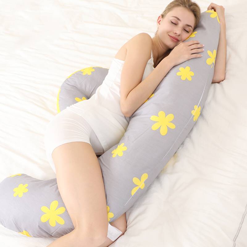 Comfortable Pregnancy Pillow Long Side Sleeping Body Pillow For Pregnant Women Nursing Baby U Shape Cartoon Maternity Cushions 201117