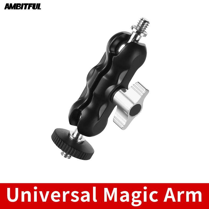 AMBITFUL Adjustable Universal Magic Arm with Small Ballhead for Monitor or Video Light Support with 1/4 Screw on Both Sides
AMBITFUL Adjustable Universal Magic Arm with Small Ballhead for Monitor or Video Light Support with 1/4 Screw on Both Sides