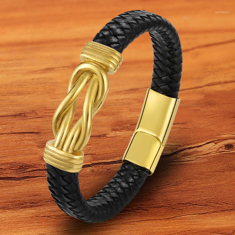 Charm Braided Black Rope Leather Bracelet Men Wristband Jewelry Golden Stainless Steel Magnetic Gift For Friend1
Charm Braided Black Rope Leather Bracelet Men Wristband Jewelry Golden Stainless Steel Magnetic Gift For Friend1