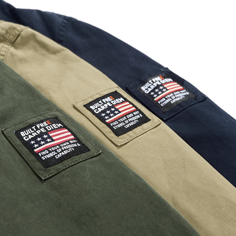 ICPANS Cotton Denim Jackets Men Long Stand Collar Multi-pocket Casual Coat Military Men's Windbreakers Jacket Plus Size XXXL 4XL 201127