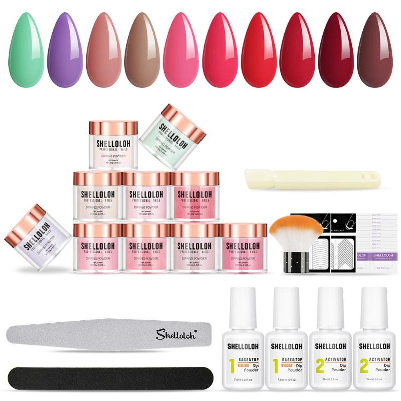 Shelloloh Dipping Powder Nail Set All For Manicure Base Top Coat For Gel Kit Nail Art Brushes Manicure Tools Set
Shelloloh Dipping Powder Nail Set All For Manicure Base Top Coat For Gel Kit Nail Art Brushes Manicure Tools Set