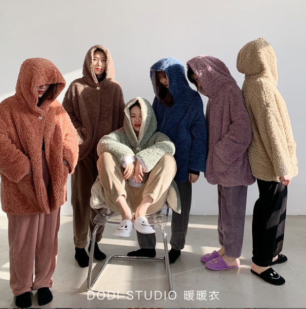 Little camel down fairy clothes thickened hooded Korean casual jacket women T200212