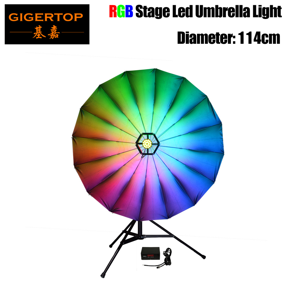 Gigertop Umbrella Light 25 Inch Stage Light Background Umbrella RGB Color Mixing,DMX 512 Control,Can Mount By Stand or Truss
Gigertop Umbrella Light 25 Inch Stage Light Background Umbrella RGB Color Mixing,DMX 512 Control,Can Mount By Stand or Truss