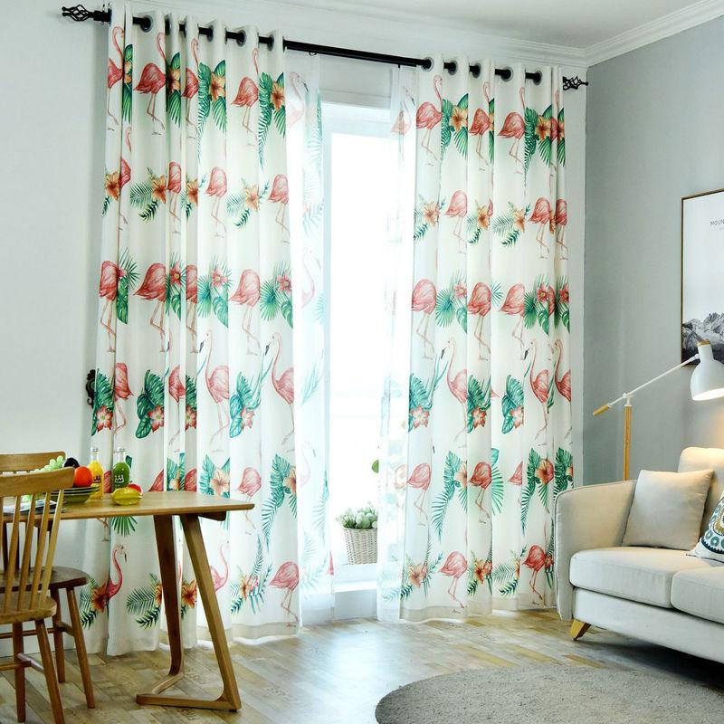 Single Panels Nordic Style Digital Printed Flamingo Bedroom Curtain For Living Room Window Decoration Green/Blue/Beige Curtain, Beige tulle
Single Panels Nordic Style Digital Printed Flamingo Bedroom Curtain For Living Room Window Decoration Green/Blue/Beige Curtain, Beige tulle