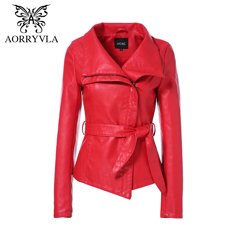 AORRYVLA New Spring Women Leather Jacket Red color Turn-Down Collar Short Length Slim Style Fashion Faux Leather Jacket 210201, Black
AORRYVLA New Spring Women Leather Jacket Red color Turn-Down Collar Short Length Slim Style Fashion Faux Leather Jacket 210201, Black