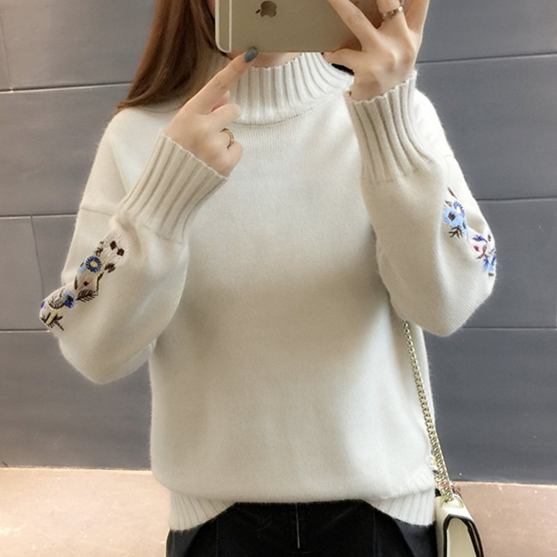 High quality female dress 2020 woman upper long sleeve embroidered sweater 597e, Blue
High quality female dress 2020 woman upper long sleeve embroidered sweater 597e, Blue