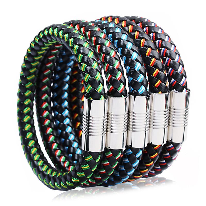 XINYAO Fashion Genuine Braided Leather Rope Bracelets For Women Mens Stainless Steel Clasps Braclet Bangles Female Jewelry
XINYAO Fashion Genuine Braided Leather Rope Bracelets For Women Mens Stainless Steel Clasps Braclet Bangles Female Jewelry