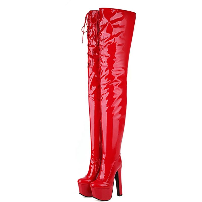 Super High Boots Women Winter Autumn 17cm High Heels Over the knee Boots Platform Long Stripper Fetish Shoes Lady Large Size 46, Black
Super High Boots Women Winter Autumn 17cm High Heels Over the knee Boots Platform Long Stripper Fetish Shoes Lady Large Size 46, Black