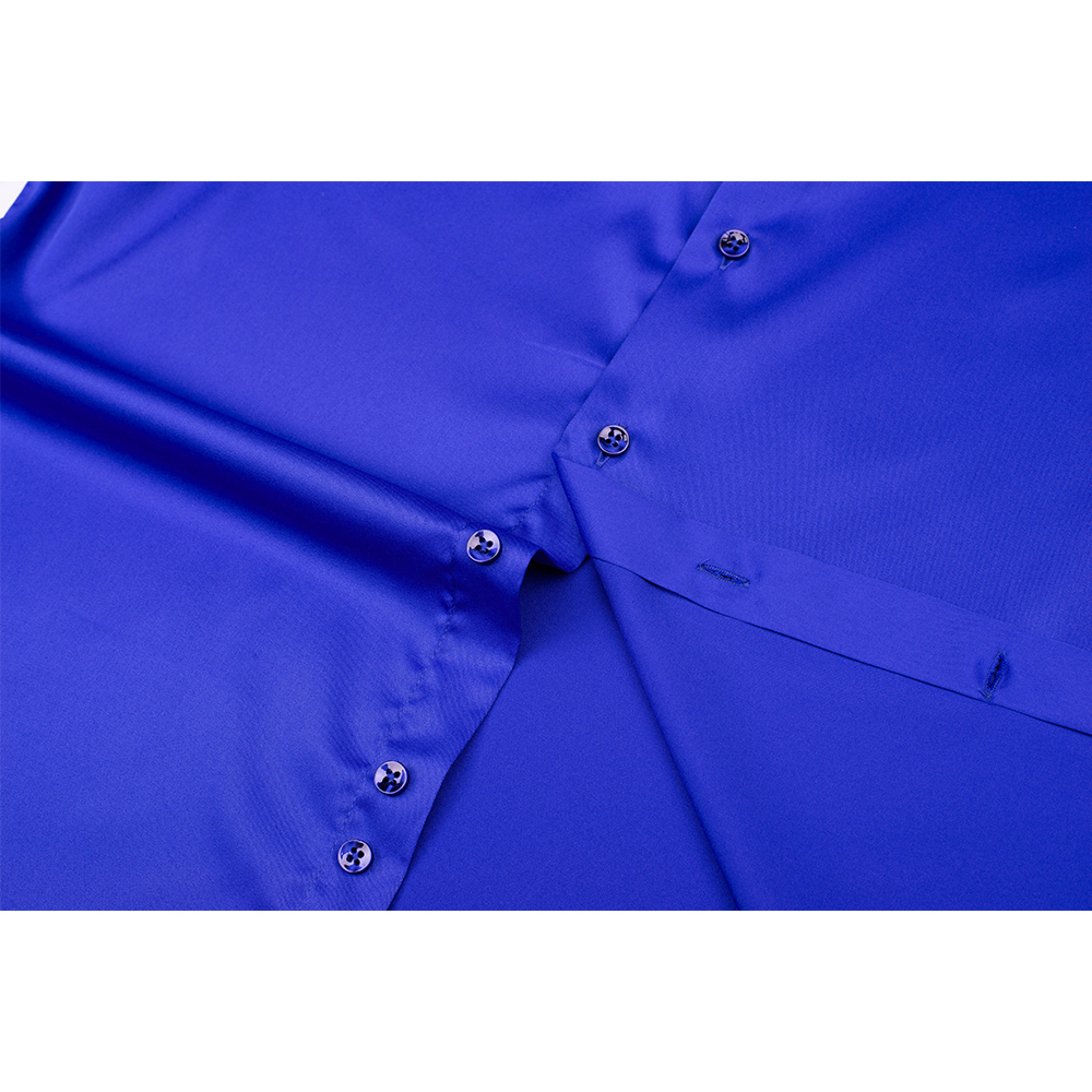 Bamboo Fiber Elastic French Cuff Shirts Noniron Long Sleeve Dress Shirt Plus size 9XL Easy Care Formal Shirt For Men 201124