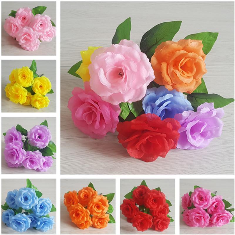 7Heads Artificial Roses Flower Bouquet for Wedding Engagement Birthday Party Decoration DIY Flower Wall Bride Bouquet Flores, Orange
7Heads Artificial Roses Flower Bouquet for Wedding Engagement Birthday Party Decoration DIY Flower Wall Bride Bouquet Flores, Orange