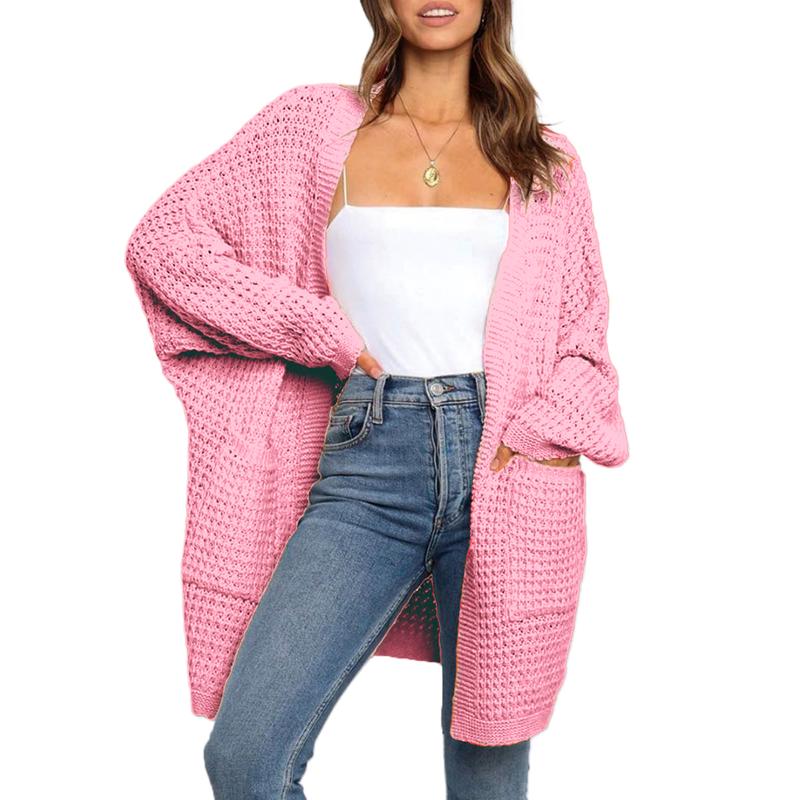 Woman sweater Loose Cardigan Solid Color Bat Sleeve Buttonless Thick All-match Long Knitting Outerwear Pocket Daily Life sweater, Beige
Woman sweater Loose Cardigan Solid Color Bat Sleeve Buttonless Thick All-match Long Knitting Outerwear Pocket Daily Life sweater, Beige