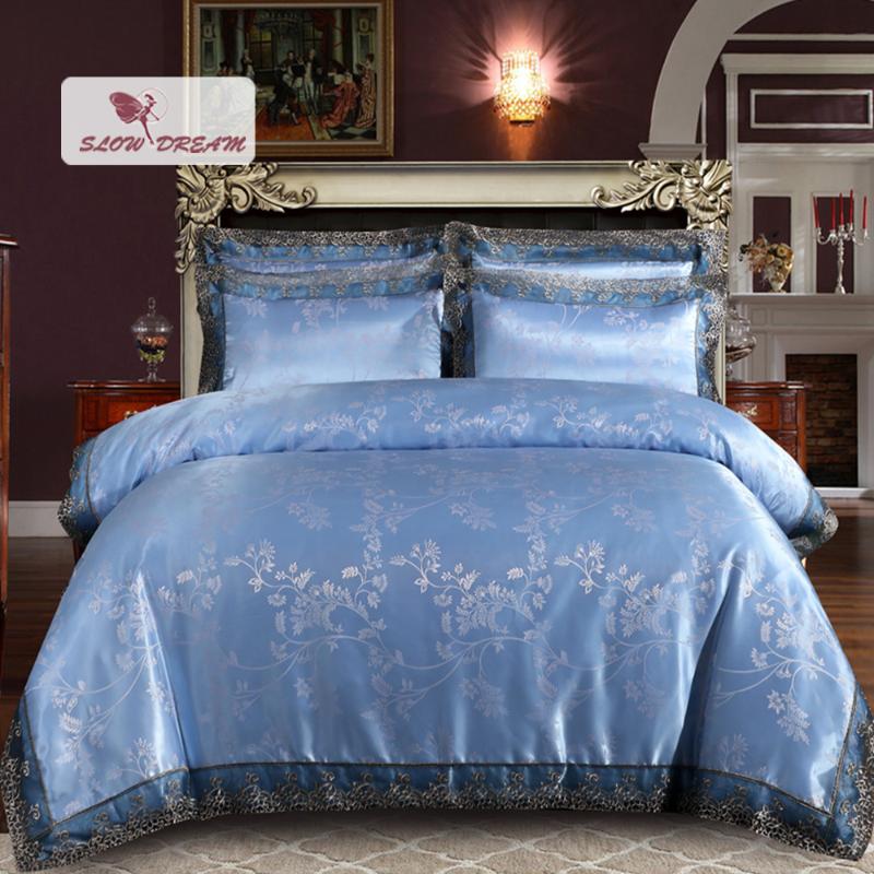 SlowDream Blue Bedding Set Duvet Cover Flat Fitted Sheet Elastic Band Home Decor Lace Adult Double King Bedspread Corner, 004
SlowDream Blue Bedding Set Duvet Cover Flat Fitted Sheet Elastic Band Home Decor Lace Adult Double King Bedspread Corner, 004