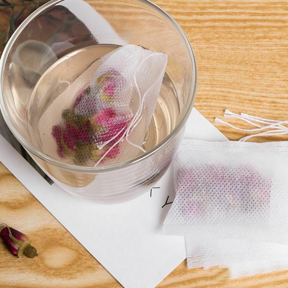 100Pcs/Pack Teabags 5.5 X 7Cm Empty Scented Bags With String Heal Seal Filter Paper For Herb Loose Tea Eea2189 0523