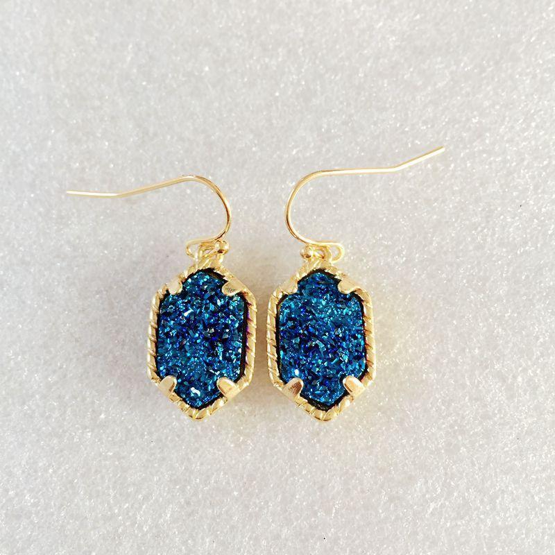 20 Options Drusy Hexagon Dangle Earrings Imitation Lava Stone Druzy Earings Gold Color Brand Jewelry for Women1
20 Options Drusy Hexagon Dangle Earrings Imitation Lava Stone Druzy Earings Gold Color Brand Jewelry for Women1