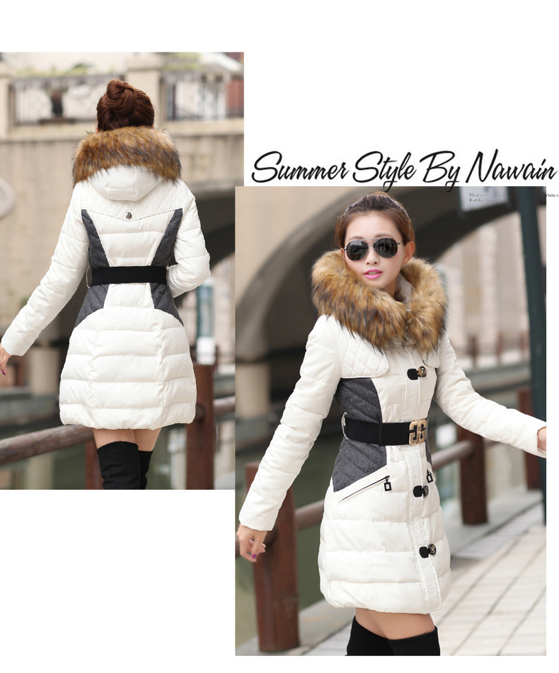 coat coat in the long section of large size Korean Hooded Jacket thick color slim cotton padded clothes wholesale 201217