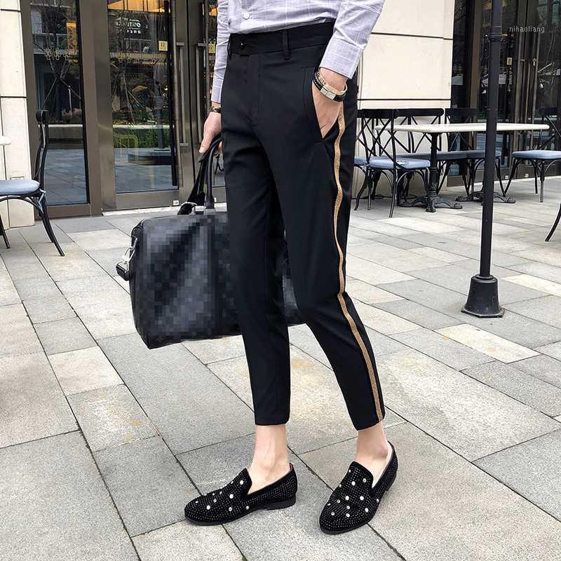 Ribbon Stripe Slim Dress Pants 2020 Summer Men's Business Casual Office Trousers Men's Ankle Length Slim Social Pants1, Black
Ribbon Stripe Slim Dress Pants 2020 Summer Men's Business Casual Office Trousers Men's Ankle Length Slim Social Pants1, Black