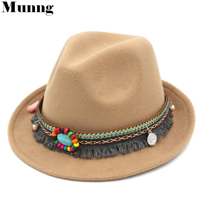 Munng Unisex Adult Wool Blend Roll-up Stiff Brim Fedora Caps Trilby Hat Tassel Ribbon, Black
Munng Unisex Adult Wool Blend Roll-up Stiff Brim Fedora Caps Trilby Hat Tassel Ribbon, Black
