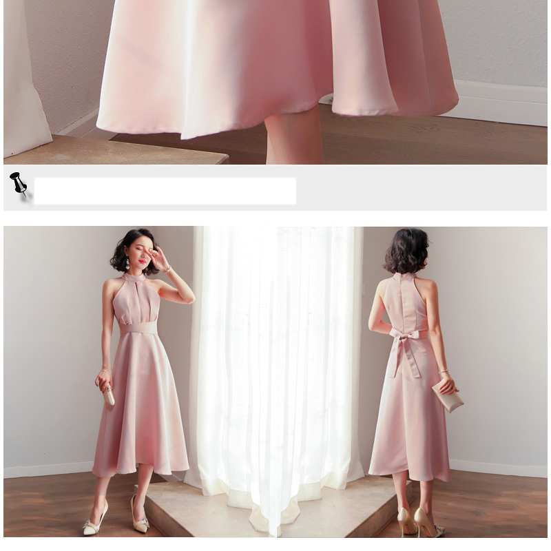 Beauty Emily Fashion Hanging Neck Evening Dresses strapless Elegant Bow Party Dresses Middle Ruched Prom Gowns Vestido de noche 201114